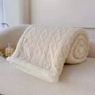 Couverture en cachemire artificiel pour lit