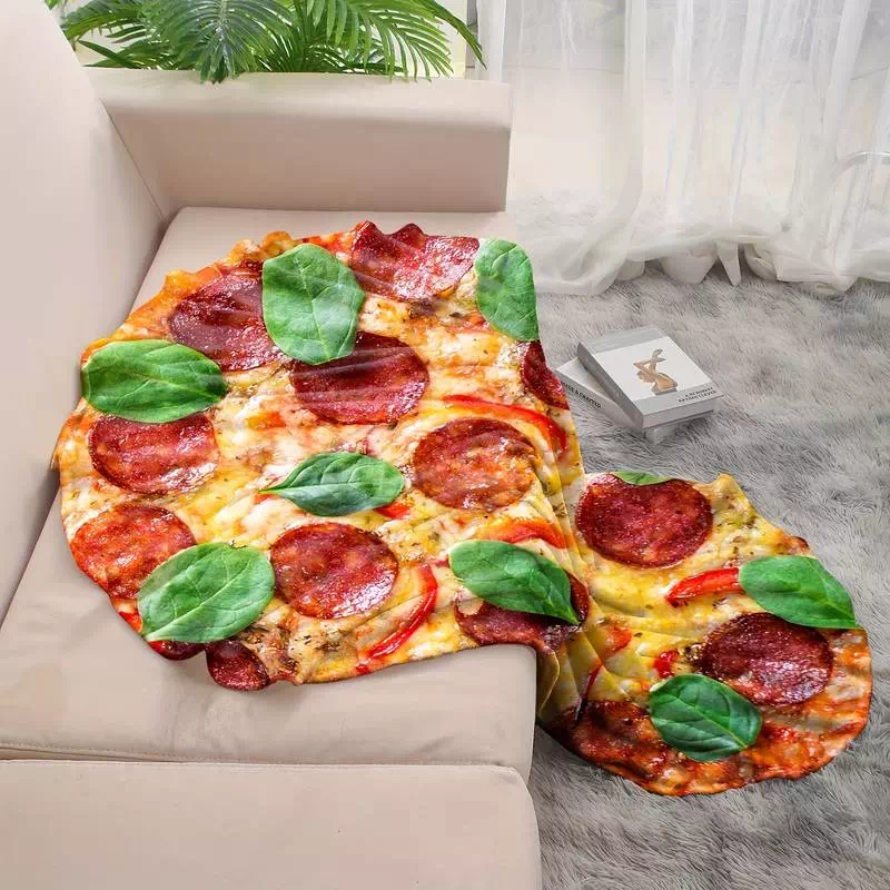 Couverture chauffante en forme de pizza