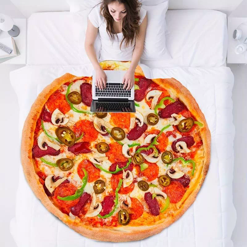 Couverture chauffante en forme de pizza