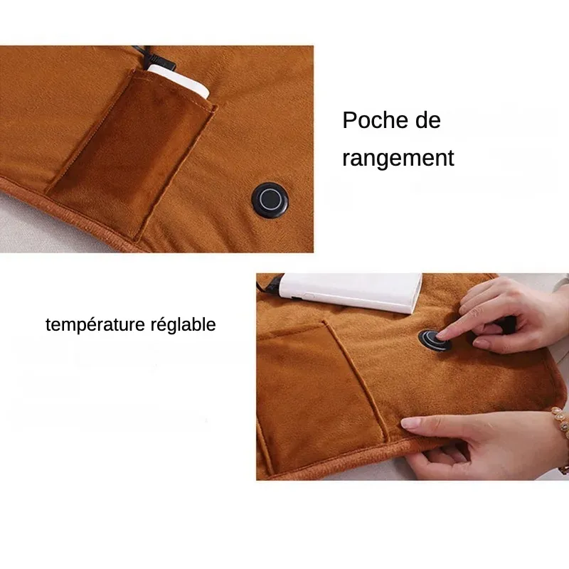 Couverture chauffante électrique USB