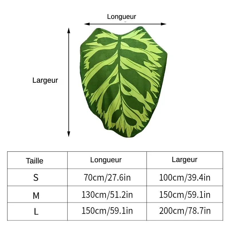 Couverture feuille géante de Pothos