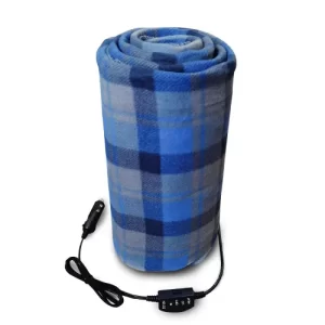 Couverture chauffante voiture bleue 12V 145cmx100cm