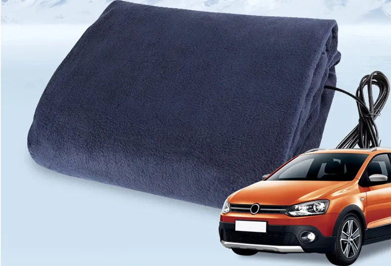 Couverture chauffante voiture en peluche 12V