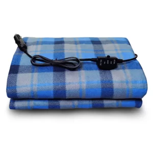 Couverture chauffante voiture bleue 12V 145cmx100cm